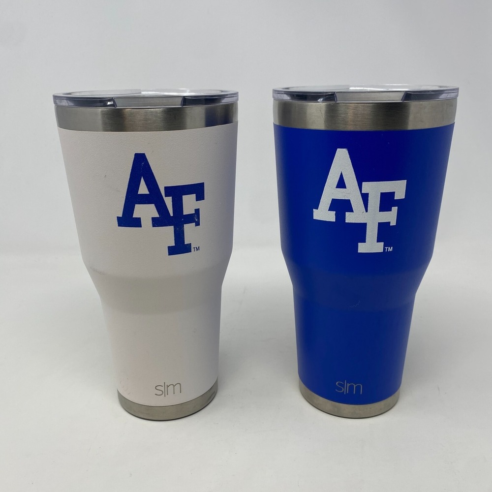 Air Force Falcons Blue White Stainless Steel Tumbler Cups by S|M Simple Modern‎